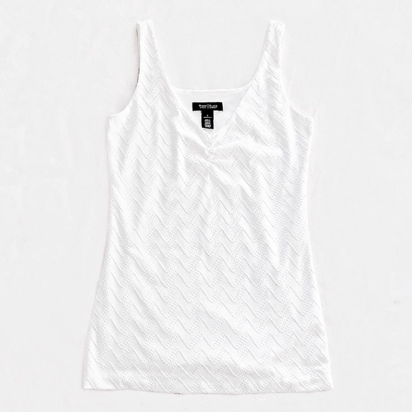 White House Black Market Tops - White House Black Market V-Neck Textured Tank